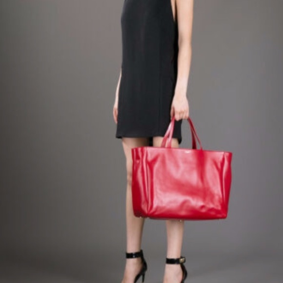 SAINT LAURENT LEATHER TOTE BAG HANDBAG & WALLET - Picture 2 of 11